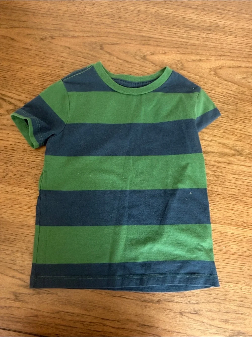 Set of Six Boys' Old Navy Short Sleeve Stripe Tees - Neutral & Navy Tones